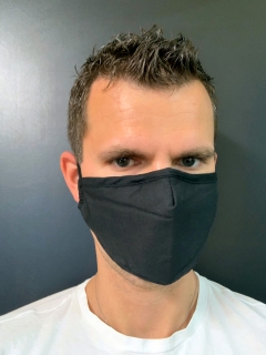 Exkluzívna maska na tvár s filtrom 2x PM2.5 - čierna
